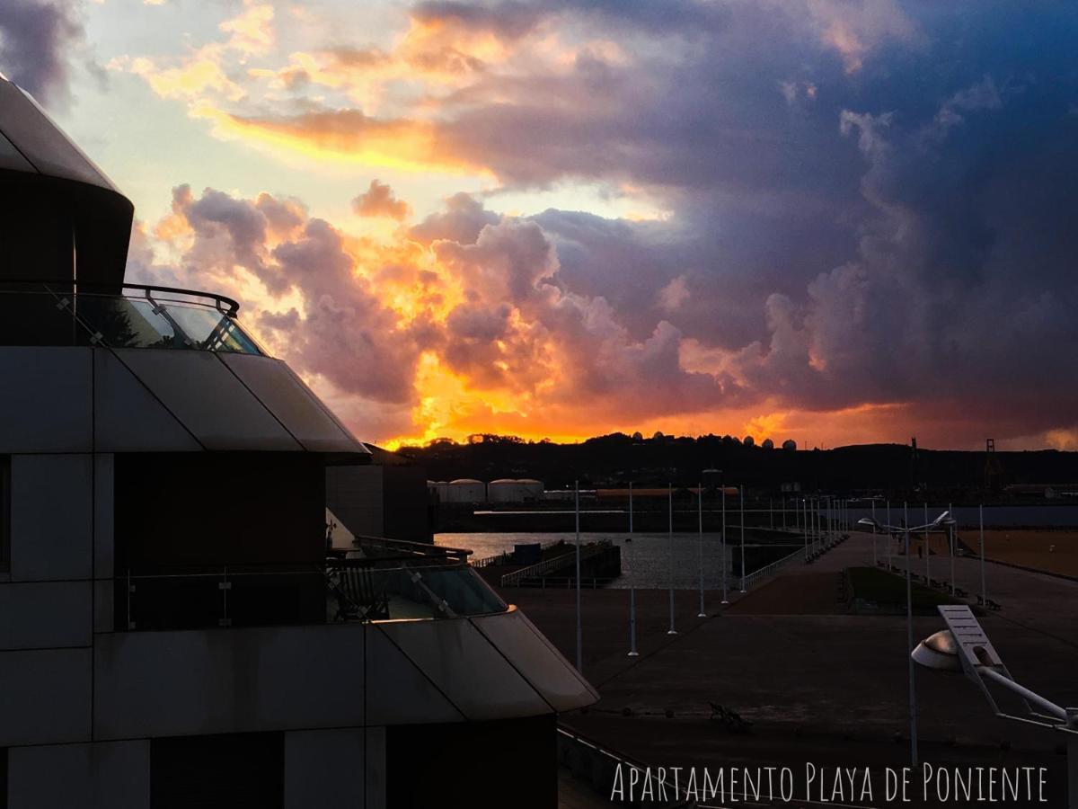 Apartamento Playa Poniente Gijón Buitenkant foto